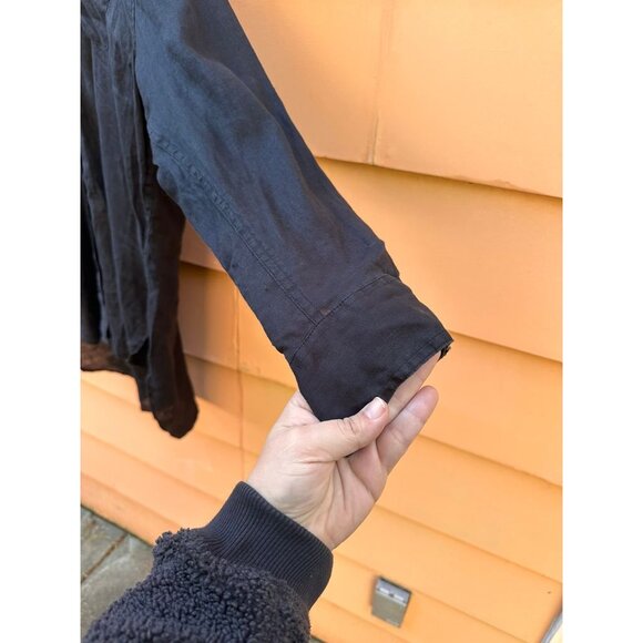 Gap 100% Linen Black Tunic Blouse - Picture 5 of 6